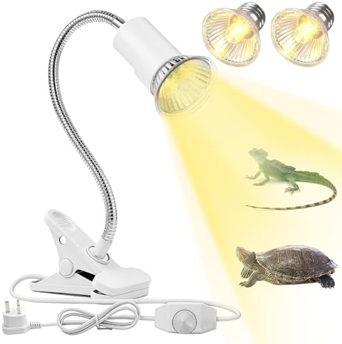 mizikuu E27 Tortoise Heat Lamp, 360°Rotatable UVA UVB Reptile Basking Light