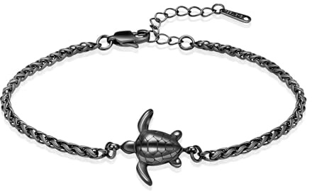 LLXYWJ Havssköldpadda Urn Armband för aska Rostfritt ål Justerbar handkedja Kremering Smycken Minnesmärke Memorial Present för kvinnor-Blå