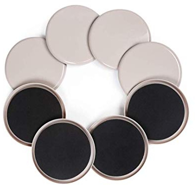Ezprotekt Furniture Sliders for Carpet – Best 8-Pack 5 inch Heavy Moving Pads - Sliders for Furniture. Move Your Furniture Easy with Reusable Furniture Movers Sliders for Carpets