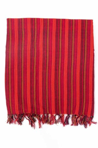 FANTAZIA Scarf med röda ränder babacool - storlek S till XXXL röd, Färg: röd, One Size