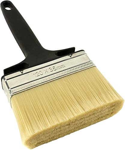 JKG® Grand pinceau à pâte émulsion – Colle et émulsions pour papier peint | Décoration de murs de la maison | Double repose-seau | Poils doux de 6,5 cm [25 cm x 11,5 cm]