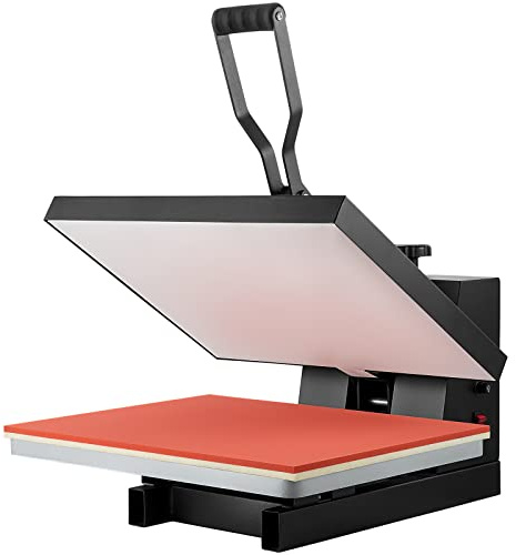 VEVOR Pressa a Caldo 406x510 mm, Macchina di Sublimazione Tessile 1700 W Riscaldamento Rapido, Stampa Calore Trasferimento tramite Sublimazione, Digitale e Industriale, per T-shirt/Borse/cuscini, Nero