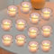 12 Stück Teelichthalter Glas Set, Teelichtgläser Vintage Glas Klein, Glas Votivkerzenhalter für Hochzeit Party, Klar Teelichtgläser Votivkerzenhalter, Teelichter Glas für Hochzeit, Tischdekoration