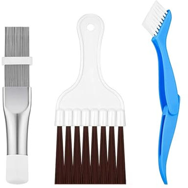 3 Pack Condenser Cleaning Brush, Tumble Dryer Cleaning Comb, Fin Comb, Lamellar Comb Dryer Cleaning Tool, Condenser Blade Cleaner, for Air Conditioning, Refrigerators, Heat Pump Dryer