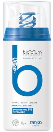 bioTaTum Tattoo Aftercare Cream 100 ml - Reduce Itching & Inflammation - Tattoo Enhancing Cream - Refresh Ink & Fresh Tattoo Healing, Reviver - Vegan & Fragrance-Free