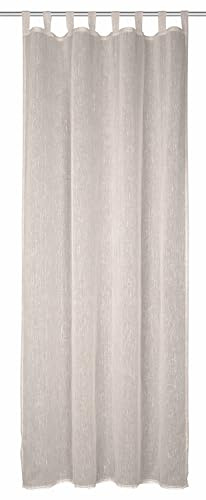 Sehlbach Tenda pronta per l'uso con occhielli, Lino tinta unita, Beige, 135 x 245 cm, Traslucido, Opaco, Facile montaggio, Certificato Oeko-Tex, Combinazioni versatili, Personalizzazione flessibile