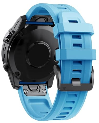 Générique Bracelet en Silicone Compatible avec Fenix 7X 7 6X 6 Pro 5 5X Plus Epix 2 Tactix Bravo Bracelet de montre 26mm 22mm Bracelet(Sky blue,26mm Fenix 6X 6XPro)