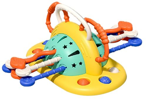 Juguete De Tirar De La Cuerda,Juguete Sensorial con Antiestrés | Sensorial Tirar Cuerda,para Niños Y Niñas De 3 Meses En Adelante Viajes Coche Avion Regalo Cumpleaños
