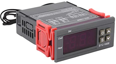 Pwshymi Stc 1000 Termostatbrytare Digital Temperaturregulator för Akvarium och Avelsbox, -, ABS-material, Exakt Temperaturområde -50 Till 99°C