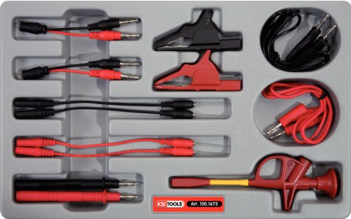 KS Tools 150.1675 12/24V Diagnose Prüf- und Mess-Kabel-Satz, 13-tlg.