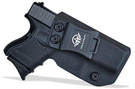 IWB Tactical KYDEX Pistolenholster Für: Glock 26 27 28 Pistolenhalfter Hängend Verdeckte/Versteckte Pistole Case Waffenholster (Black, Right Hand Draw (IWB))