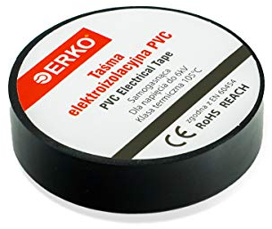 ERKO Cinta aislante 10 piezas 15mm x 10m negro, adhesiva para instalaciones eléctricas PVC, para aislar y reparar cables eléctricos, extrafuerte
