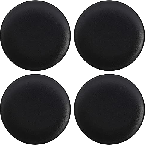 Maxwell & Williams Caviar Dinner Plates, Coupe Rim, Porcelain, Black, 27.5 cm, 4 Piece Dinner Plate Set, POAX0068
