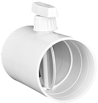 FIDALIKA 4 Plastic Air Valve Check Valves, for Ventilation Pipe Volume Flow Rate Damper Manual Air Duct 100mm