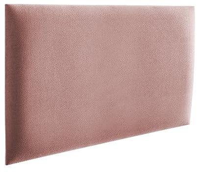 RAVIO Stoppade väggpaneler | 3D-paneler med skum | Väggkudde som sänggavel | Väggdekoration för sovrum, barnrum, kontor, hall |Grårosa, 60 x 40 cm