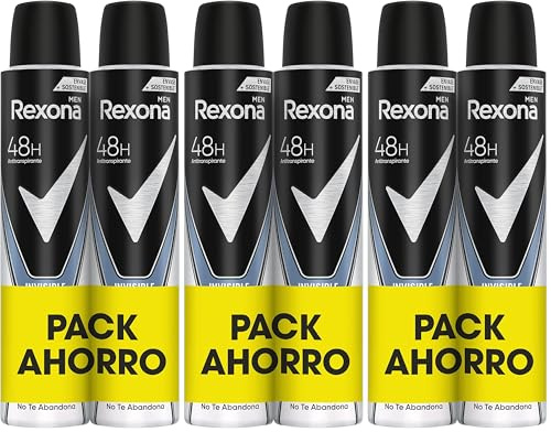 Rexona Invisible Desodorante Aerosol Antitranspirante para hombre Ice Pack Ahorro 200ml 2x (Paquete de 3)