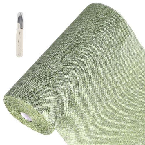 SWAWIS Tischband Grün Tischläufer Rolle 30cmx25M Tischläufer Grün Leinenoptik Tischband Hochzeit Geburtstag Vintagegrün für Tischdeko Hochzeit Geburtstag Taufe Deko