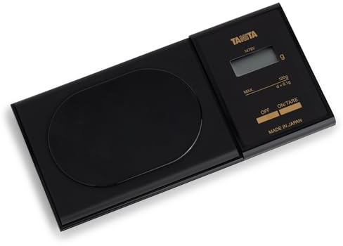 TANITA 1479V – Mini báscula de precisión 0,01 g – Fabricada en Japón, capacidad 120 g, diseño compacto con pantalla LCD