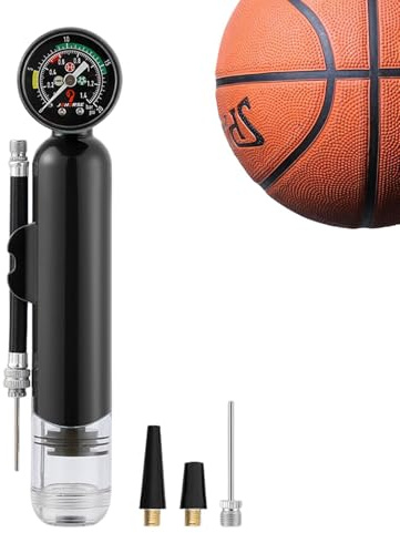 Mini pompa per palloni sportivi – Pompa ad aria portatile con prolunga per tubo, gonfiatore leggero | Pompa-per palloni da esterno per calcio, basket, calcio, pallavolo, palla d'acqua, palla da ginnas