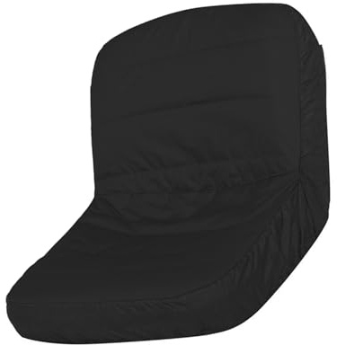Keenso Funda para Asiento de Cortacésped Autopropulsado, de Tela Oxford Impermeable con Puntos de Silicona Antideslizantes y 3 Bolsillos de Almacenamiento, para Asientos de Tractor con (BLACK)