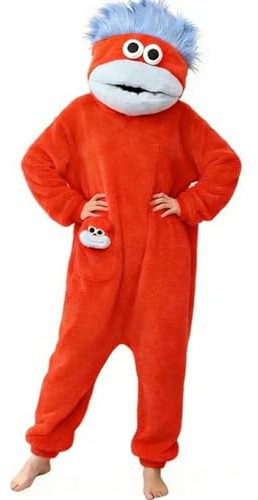 Combinaison Pyjama Femme Homme Silly Onesie Pajamas Deguisement Famille | Polaire Vêtement de Drole Amusant avec Capuche,Une Pièce Monstre Costume,pour Le Plaisir en Famille et la Détente Confortable