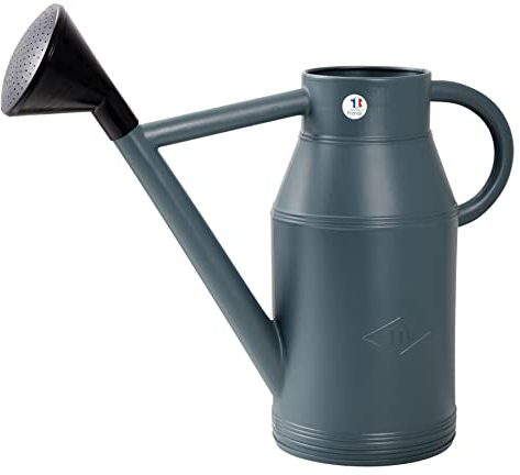 EDA - Arrosoir Rond 11 litres Lyonnais - avec Pomme - 55 x 19,5 x 44 cm - Vert métal