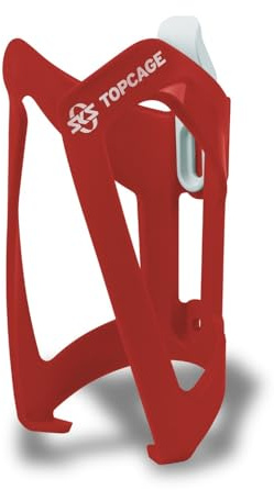 SKS GERMANY TOPCAGE RED Flaschenhalter für Fahrräder (Fahrradzubehör aus hochfestem & leichtem Kunststoff, Verstellbarer Anschlag, Variable Fanghaken für sichere Arretierung), rot