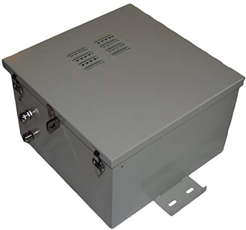 JAMMY NEMA 4X Aluminum Electrical & Battery Enclosure 17 x 17 x 10 with Back Plate - Waterproof - Light Beige - Includes Back Plate