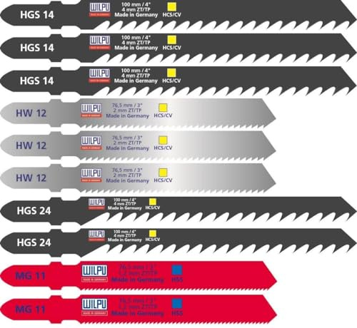 Wilpu Stichsägeblätter, 10-teilig, für Holz und Metall