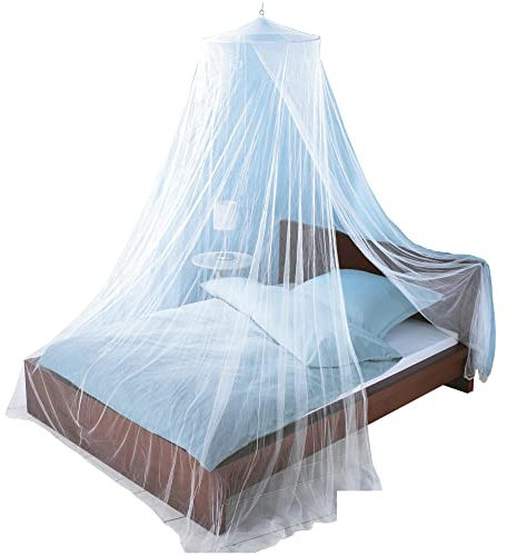 Bara koppla av dekorativt elegant sängnät baldakin inklusive helt hängande kit, perfekt för inomhus eller utomhus, avsedd för att täcka sängar, spjälsängar, hängmattor (vit, tvilling/full)