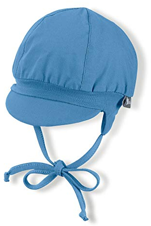 Sterntaler Ballonmütze für Jungen mit Bindebändern und Ohrenklappen, Alter: 4-5 Monate, Größe: 41, Samtblau