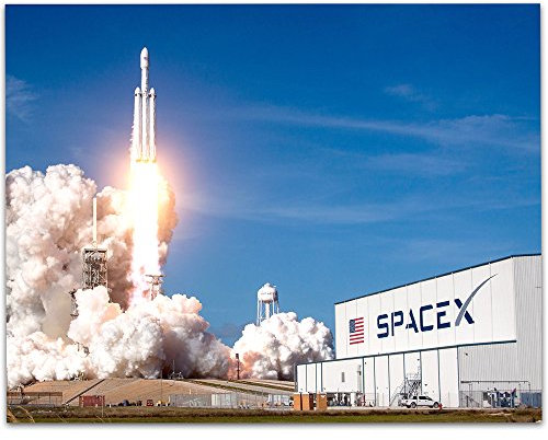 Astronomie-Poster – SpaceX Rocket Launch v2-11 x 14 ungerahmter Kunstdruck – Vintage-Poster für Dark Academia, Weltraumposter für Astronomen und Weltraumforschungs-Enthusiasten