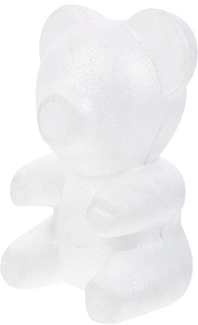 White Foam Bear Styrofoam Modelling Foam Mould Craft Foam Ball 20cm for DIY Rose Bear Valentine Wedding Flower Arrangements Crafts, (Z111530ZWD)