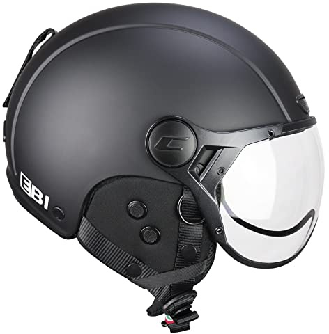 CGM EBI Casque de Ski Unisexe pour Adulte, Noir Mat, M (57-58cm)