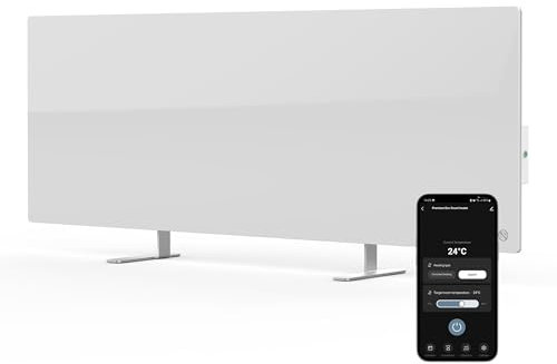 AENO Smart Infrared Panel Heater with WiFi 700W Energy Saving and Environmentally Friendly Infrared Heater Indoor Horizontal/Vertical Wall Mountable or Freestanding Reddot Winner 2023, White