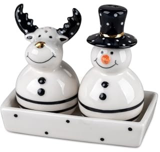 Salz und Pfeffer Streuer Gewürzstreuer Salzstreuer Pfefferstreuer (Schneemann u. Elch)