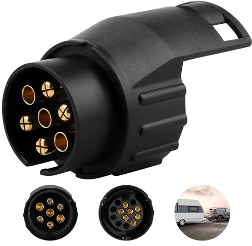 Adattatore per rimorchio da 7 pin a 13 pin, adattatore da 12 V per rimorchio da auto per auto, rimorchio, camion, caravana, gancio di traino
