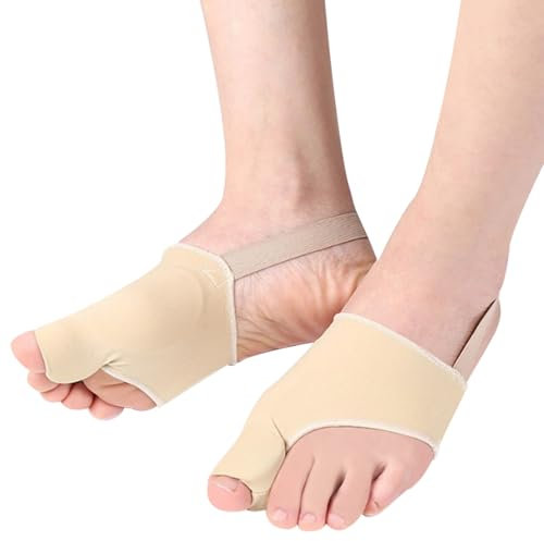 Ballenzeh-Korrektur, Schmerzlinderung, bequeme große Zehen-Glätteisen mit Silikon-Schutz, atmungsaktive Ballenzeh-Schiene, Socken für Tag und Nacht, Unterstützung für Damen und Herren, Haut, S, 2