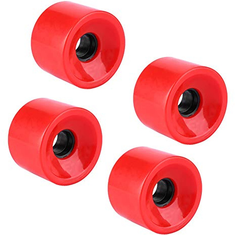 Kikumi Skateboardtillbehör Skateboardhjul Uppsättning Av 4 70 * 51 Mm Pu Skateboardhjul Longboardhjul (Röd)