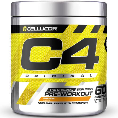 C4 Original Beta Alanine Sports Nutrition Bulk Pre Workout Powder for Men & Women | Best Pre-Workout Energy Drink Supplements | Creatine Monohydrate | Orange Burst | 60 Servings