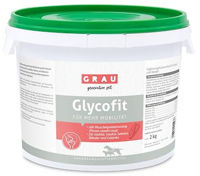 GRAU L’original Glycofit Complément Alimentaire, Pour Un Appareil Locomoteur Stable Et Davantage De Mobilité, Lot De 1 (1 x 2 kg), Pour Chiens