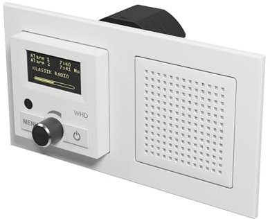 WHD Set radio DAB+ UP KEL 55 RC, bianco – radio da incasso con altoparlante KEL 55 e telecomando; ricezione DAB, DAB+ e FM