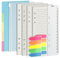 A6-Planer-Einlagen mit Papiertrenner und Geschenk, nachfüllbar für Filofax-Nachfüllpackungen,Harphia,6-Ringbuch-Nachfüllpackung,Punkt,Linie,Gitter,Normal,80 Blatt/160 Seiten für Premium 100 GSM Stärke