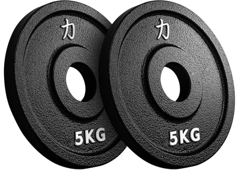 Strength Shop Dischi Palestra da 50mm Diametro Foro (1,25 kg – 25 kg), Dischi ghisa con Bordo del Manico, Robusti Dischi Pesi con Elevata precisione di Peso, Ideali per bilancieri, Asta SZ & Co.