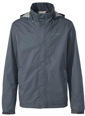 VAUDE Men's Escape Bike Light Jacket |Wasserdichte 2-Lagen Regenjacke - Winddicht, Atmungsaktiv & Leicht | Netzfutter | Kapuze im Kragen | Reflektierende Elemente | Eco Finish