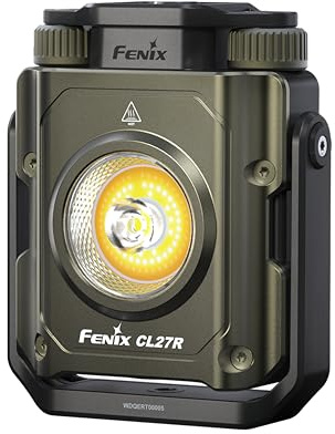 FENIX CL27R Green Wiederaufladbare Mehrstrahl-Laterne | 1600 Lumen | 180m | 285 Stunden Max | Rotlichtmodus | Stufenlose Farbtemperatur & Helligkeitseinstellung | 360°-Magnetgriff | IP66