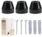 3er Set Türstopper Boden Schrauben aus Gummi Türstopper Bodenmontage mit Schraube Wetterfester Boden Stopper Der Perfekte Schutz gegen anschlagende Türen Bodenmontage (25mm×30, Schwarz)