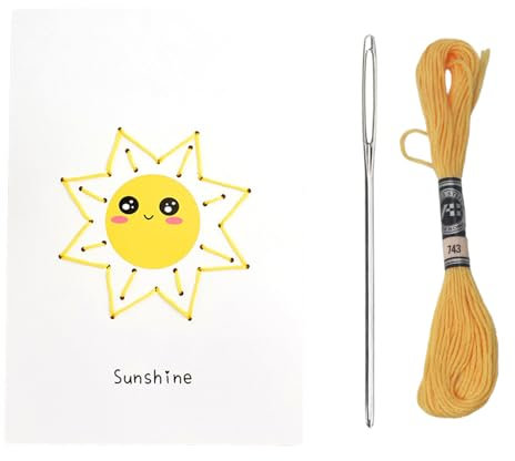 Set zum Basteln von Grußkarten, Zubehör zum Basteln von Grußkarten - Kreatives Stickkarten-Bastelset | Benutzerfreundliches Grußkarten-Bastelset, tragbares Zubehör zur Kartenherstellung für praktische