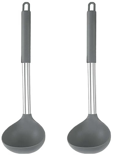 2 Stück Suppenkelle Set, Schöpfkelle Silikon Suppenkelle 30 Cm Schöpflöffel Mit Groß Löffel Für Suppen Servieren Hitzebeständigkeit & Antihaft Groß Soßenlöffel Zum Kochen/Rühren/Servieren