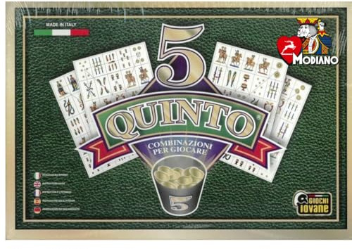 Mondial Toys Gioco 5 Quinto con Carte Napoletane Modiano Gioco delle Combinazioni Bingo Tombola per Giocare con Tutta la Famiglia